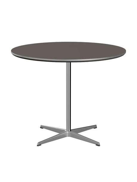 Piet Hein A623 Cafébord, Ø90 cm fra Fritz Hansen - Grå laminat m. alukant - Jacobsen Plus