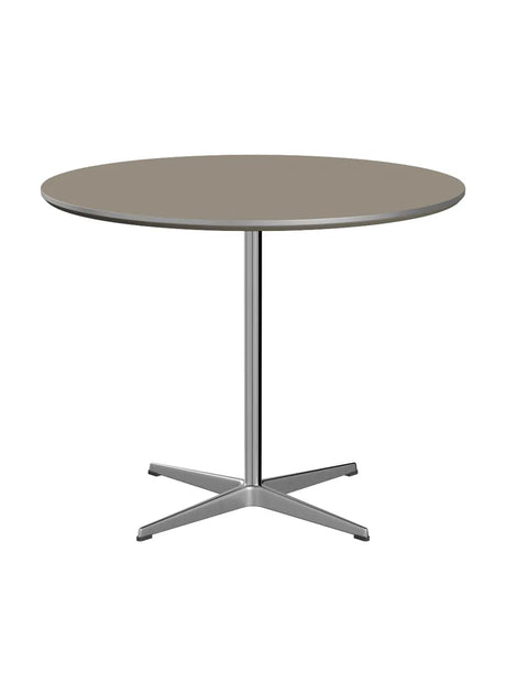 Piet Hein A623 Cafébord, Ø90 cm fra Fritz Hansen - Brown Ottawa m. alukant (specialfarve) - Jacobsen Plus