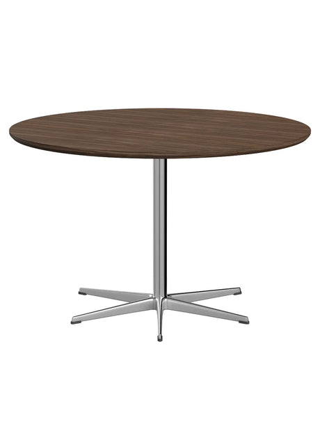 Piet Hein A825 Spisebord, Ø120 cm fra Fritz Hansen - Valnød finér m. finérkant - Jacobsen Plus