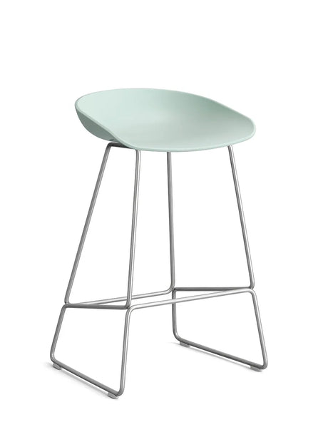 About a Stool AAS38 fra Hay - Lav - B 47 x D 45 x H 65-76 cm / Dusty Mint / Rustfrit stål - Jacobsen Plus