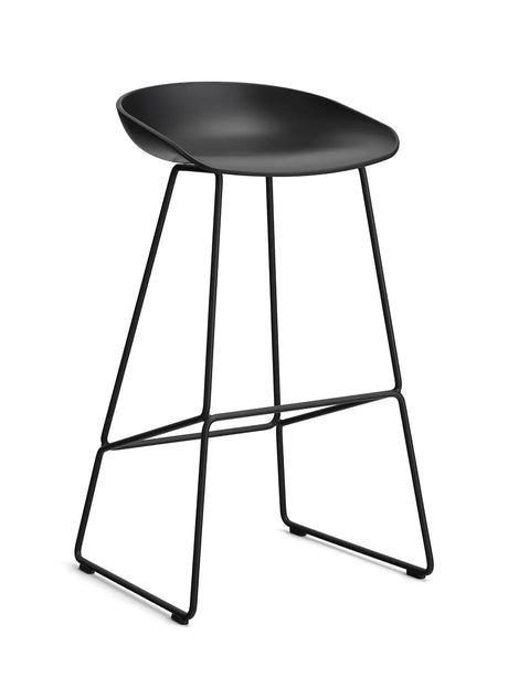 About a Stool AAS38 fra Hay - Høj - B 50 x D 48 x H 75-86 cm / Sort / Sort pulverlakeret stål - Jacobsen Plus