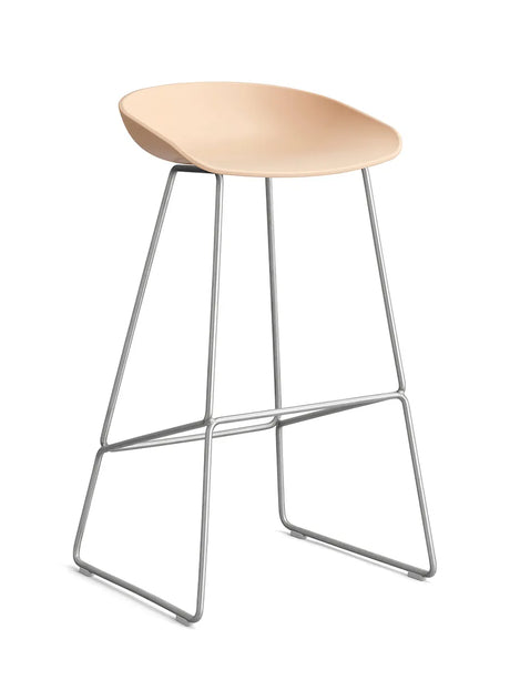 About a Stool AAS38 fra Hay - Høj - B 50 x D 48 x H 75-86 cm / Pale Peach / Rustfrit stål - Jacobsen Plus