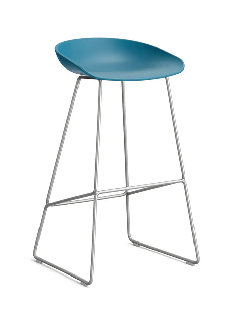 About a Stool AAS38 fra Hay - Høj - B 50 x D 48 x H 75-86 cm / Azure Blue / Rustfrit stål - Jacobsen Plus