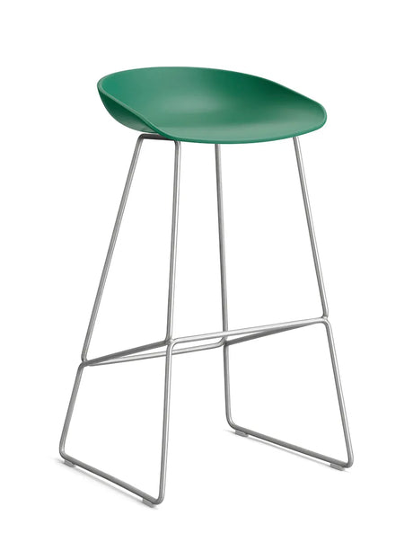 About a Stool AAS38 fra Hay - Høj - B 50 x D 48 x H 75-86 cm / Teal Green / Rustfrit stål - Jacobsen Plus
