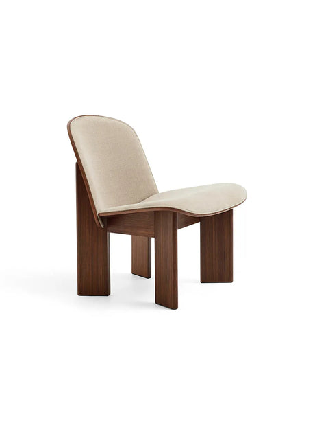 Chisel Lounge Chair m/polstring fra Hay - Lakeret valnød - Linara 216 - Jacobsen Plus