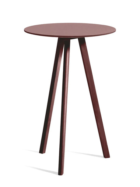 Copenhague CPH20 Bord, Ø70 cm fra Hay - Bordeaux lakeret eg / Burgundy Linoleum - Jacobsen Plus