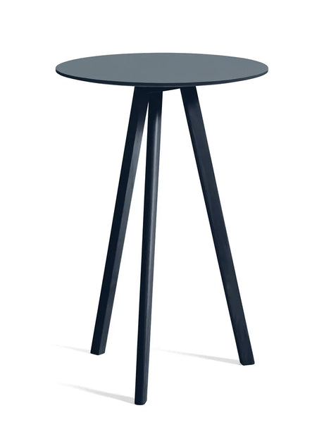 Copenhague CPH20 Bord, Ø70 cm fra Hay - Deep Blue lakeret eg / Smokey Blue linoleum - Jacobsen Plus