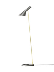 AJ Floor Lamp, grey/brass af Arne Jacobsen