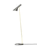 AJ Floor Lamp, grey/brass af Arne Jacobsen