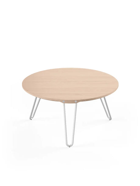 AK1810 Sidebord fra Naver Collection - Eg hvidolie / H: 42 cm / Rustfrit stål - Jacobsen Plus