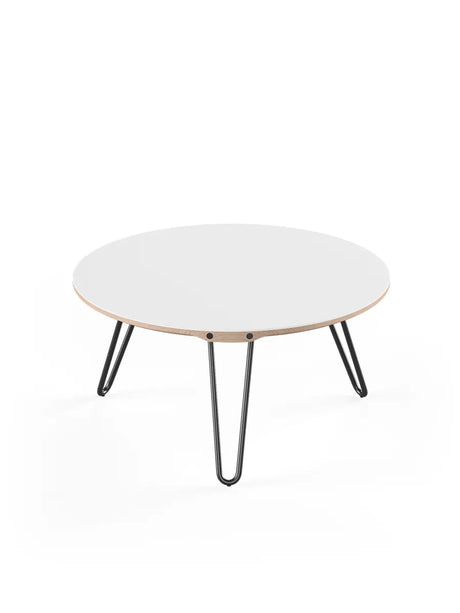 AK1811 Sidebord fra Naver Collection - Eg hvidolie / H: 42 cm / Sort pulverlakeret - Jacobsen Plus