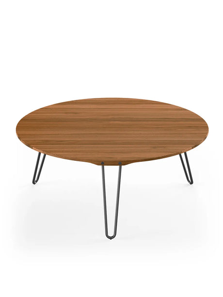 AK1850 Sofabord fra Naver Collection - Valnød olie / H: 30 cm / Sort pulverlakeret - Jacobsen Plus