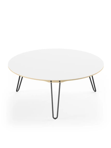 AK1851 Sofabord fra Naver Collection - Ask hvidolie / H: 36 cm / Sort pulverlakeret - Jacobsen Plus