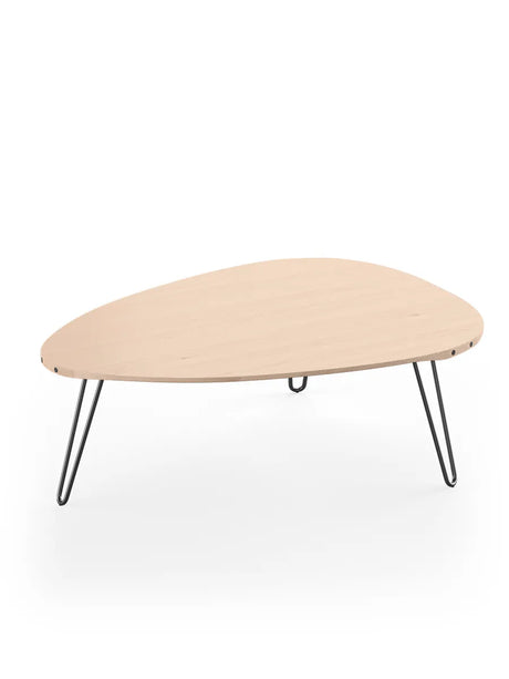 AK1860 Sofabord fra Naver Collection - Eg hvidolie / H: 42 cm / Sort pulverlakeret - Jacobsen Plus