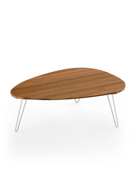 AK1860 Sofabord fra Naver Collection - Valnød olie / H: 30 cm / Rustfrit stål - Jacobsen Plus