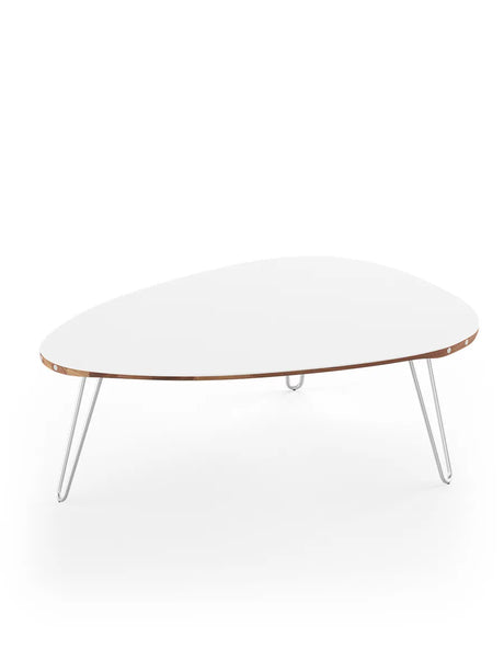 AK1861 Sofabord fra Naver Collection - Valnød olie / H: 36 cm / Rustfrit stål - Jacobsen Plus