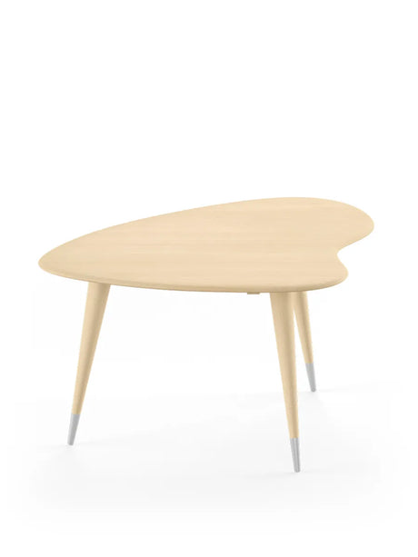 Strawberry Sofabord fra Naver Collection - Hvidolieret ask / Benhøjde: 40 cm / Med stålkapper - Jacobsen Plus