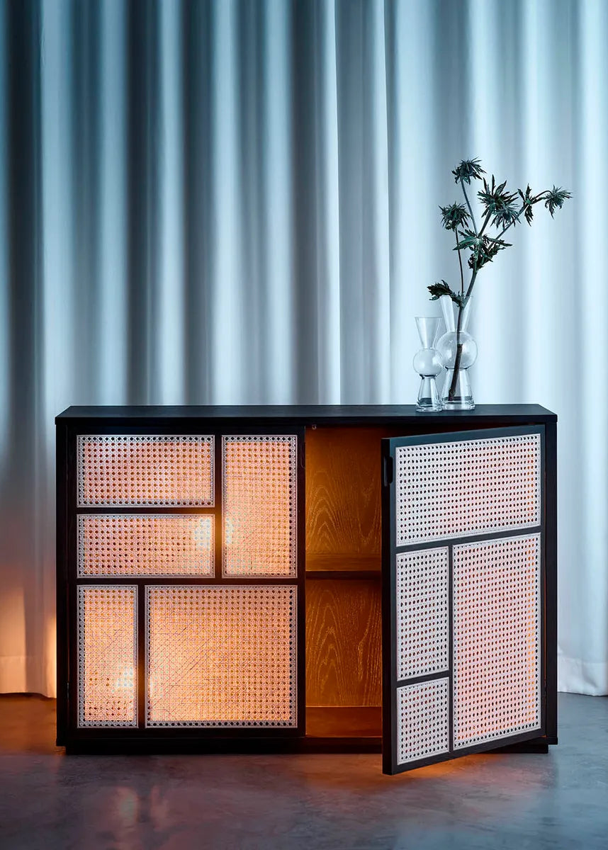 Air Sideboard, black/cane fra Design House Stockholm - 2 - Jacobsen Plus