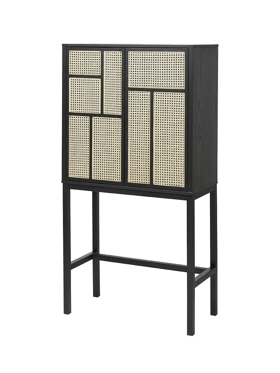 Air Cabinet, black/cane fra Design House Stockholm - 1 - Jacobsen Plus