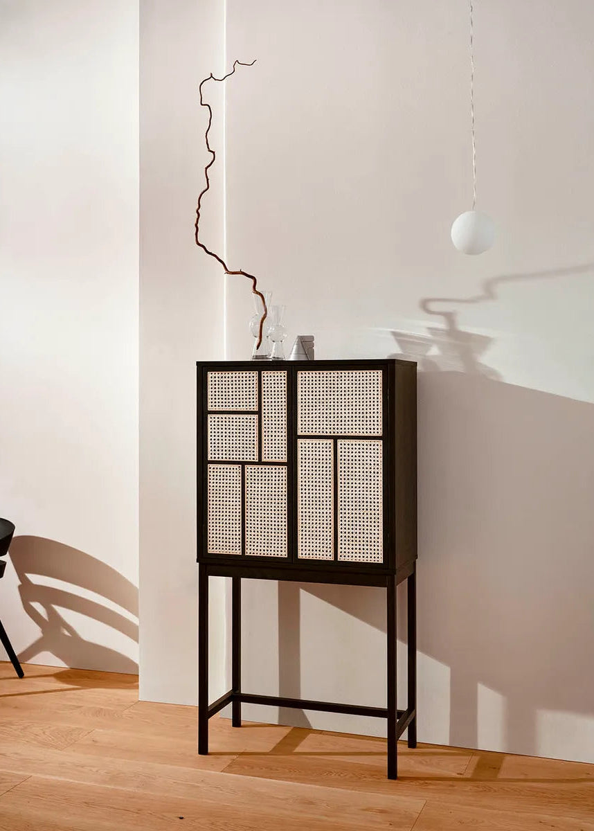 Air Cabinet, black/cane fra Design House Stockholm - 2 - Jacobsen Plus