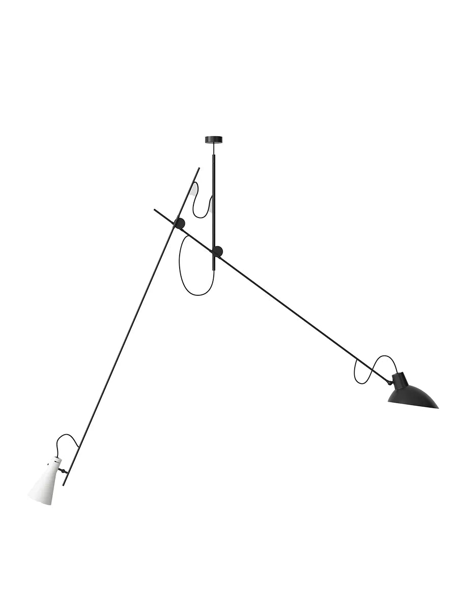 VV Cinquanta Suspension Lampe, m. sort/hvid skærme fra Astep - 1 - Jacobsen Plus