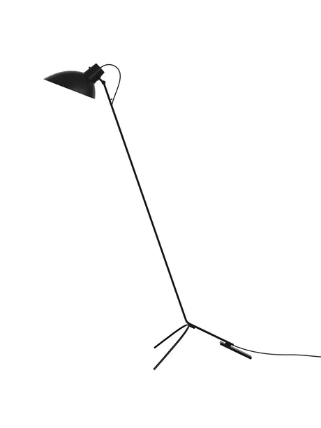 VV Cinquanta gulvlampe fra Astep - Sort stel med sort skærm - Jacobsen Plus