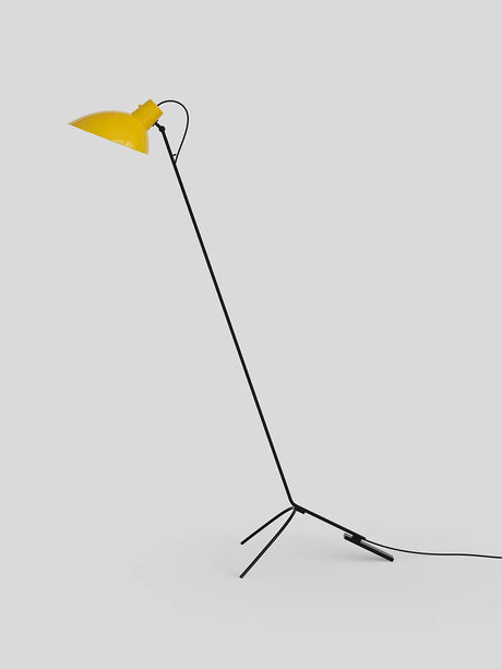 VV Cinquanta gulvlampe fra Astep - Sort stel med gul skærm - Jacobsen Plus