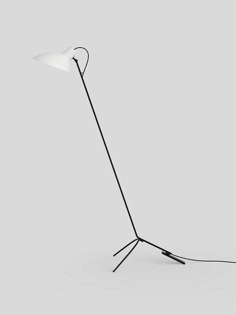 VV Cinquanta gulvlampe fra Astep - Sort stel med hvid skærm - Jacobsen Plus