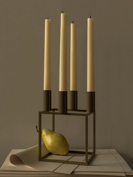 Kubus 4 Lysestage, olive fra Audo Copenhagen - 2 - Jacobsen Plus