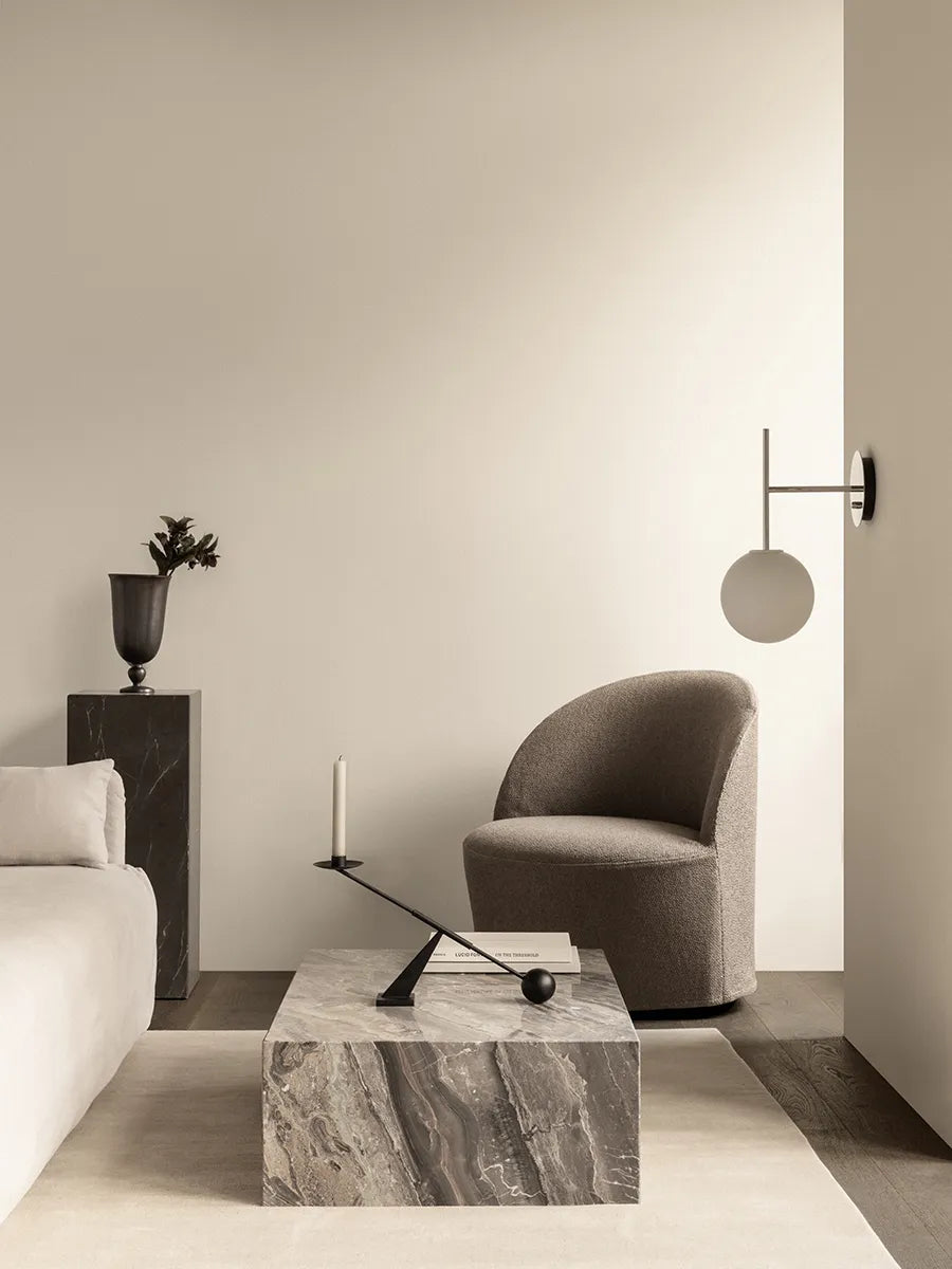 Plinth Low, grey galaxy marble fra Audo Copenhagen - 2 - Jacobsen Plus