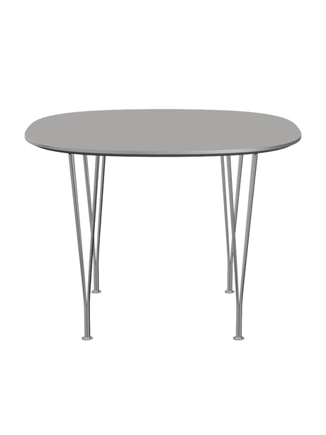 Piet Hein B603 spisebord, 100 x 100 cm fra Fritz Hansen - Grey Efeso m. alukant (specialfarve) - Jacobsen Plus