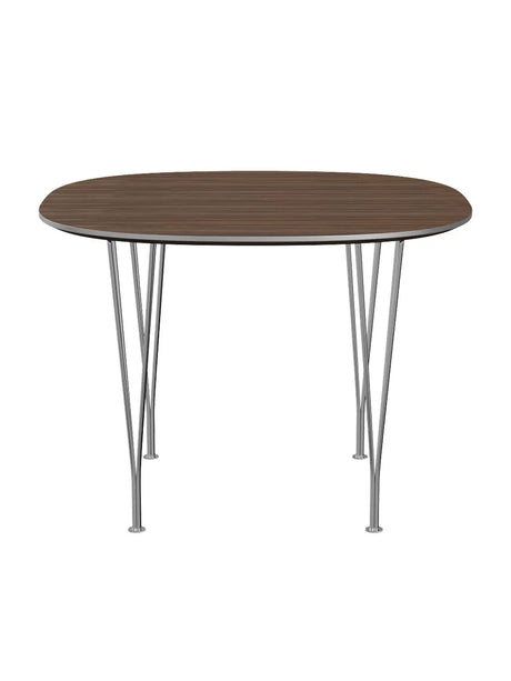 Piet Hein B603 spisebord, 100 x 100 cm fra Fritz Hansen - Valnød finér m. finérkant - Jacobsen Plus