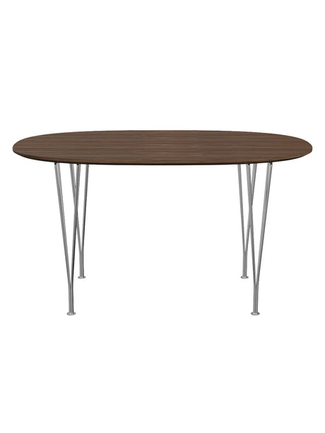Piet Hein B611 Superellipse spisebord, 135 x 90 cm fra Fritz Hansen - Valnød finér m. finérkant - Jacobsen Plus