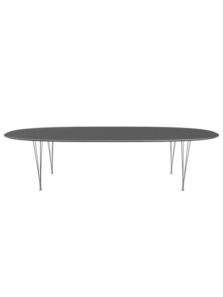 Piet Hein B617 Superellipse spisebord, 300 x 130 cm fra Fritz Hansen - Grey Bromo m. alukant (specialfarve) - Jacobsen Plus