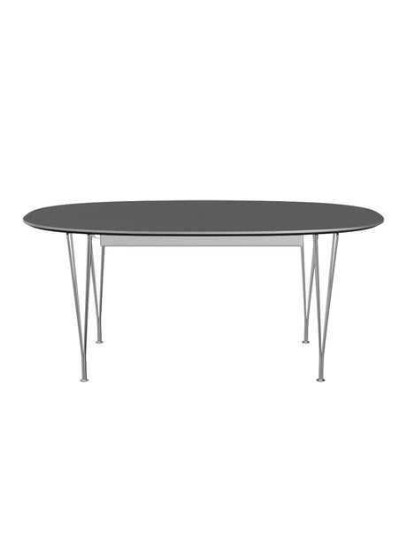 Piet Hein B620 Superellipse udtræksbord, 170/270 x 100 cm fra Fritz Hansen - Grey Bromo m. alukant (specialfarve) - Jacobsen Plus