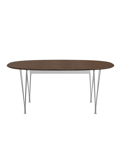 Piet Hein B620 Superellipse udtræksbord, 170/270 x 100 cm fra Fritz Hansen - Valnød finér m. finérkant - Jacobsen Plus