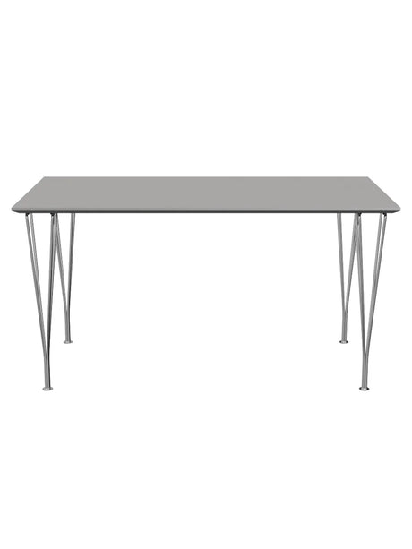 Piet Hein B637 Spisebord, 140 x 80 cm fra Fritz Hansen - Grey Efeso m. alukant (specialfarve) - Jacobsen Plus