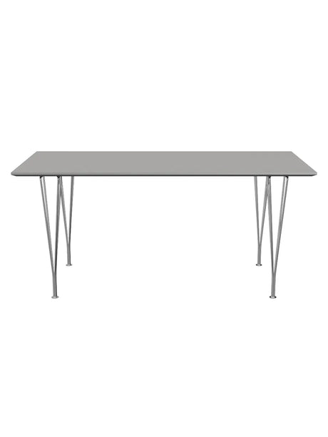 Piet Hein B638 spisebord, 160 x 80 cm fra Fritz Hansen - Grey Efeso m. alukant (specialfarve) - Jacobsen Plus