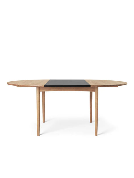 BM0121 Spisebord, olieret eg af Børge Mogensen - Inkl. 1 Tillægsplade, sort MDF - Jacobsen Plus