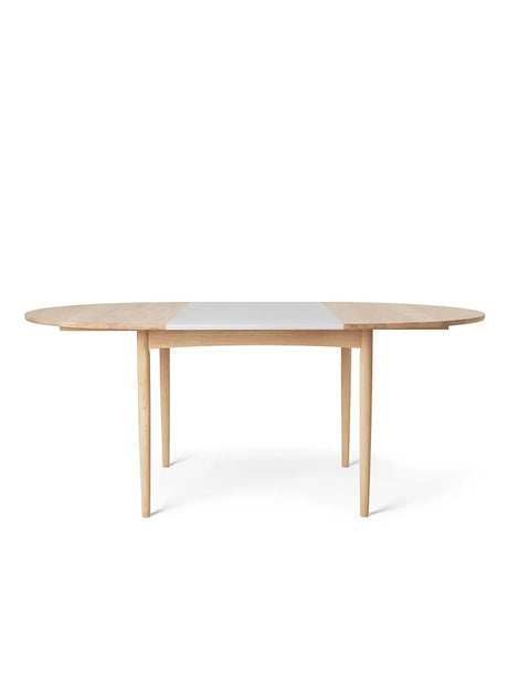 BM0121 Spisebord, sæbebehandlet eg af Børge Mogensen - Inkl. 1 Tillægsplade, grå MDF - Jacobsen Plus