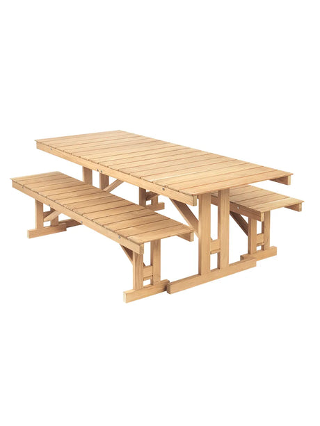 Havemøbelsæt, 2 bænke og bord af Børge Mogensen - 1 - Jacobsen Plus