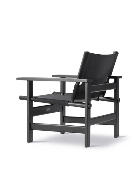 The Canvas Chair af Børge Mogensen - Sort eg - sort canvas / Ingen hynde - Jacobsen Plus