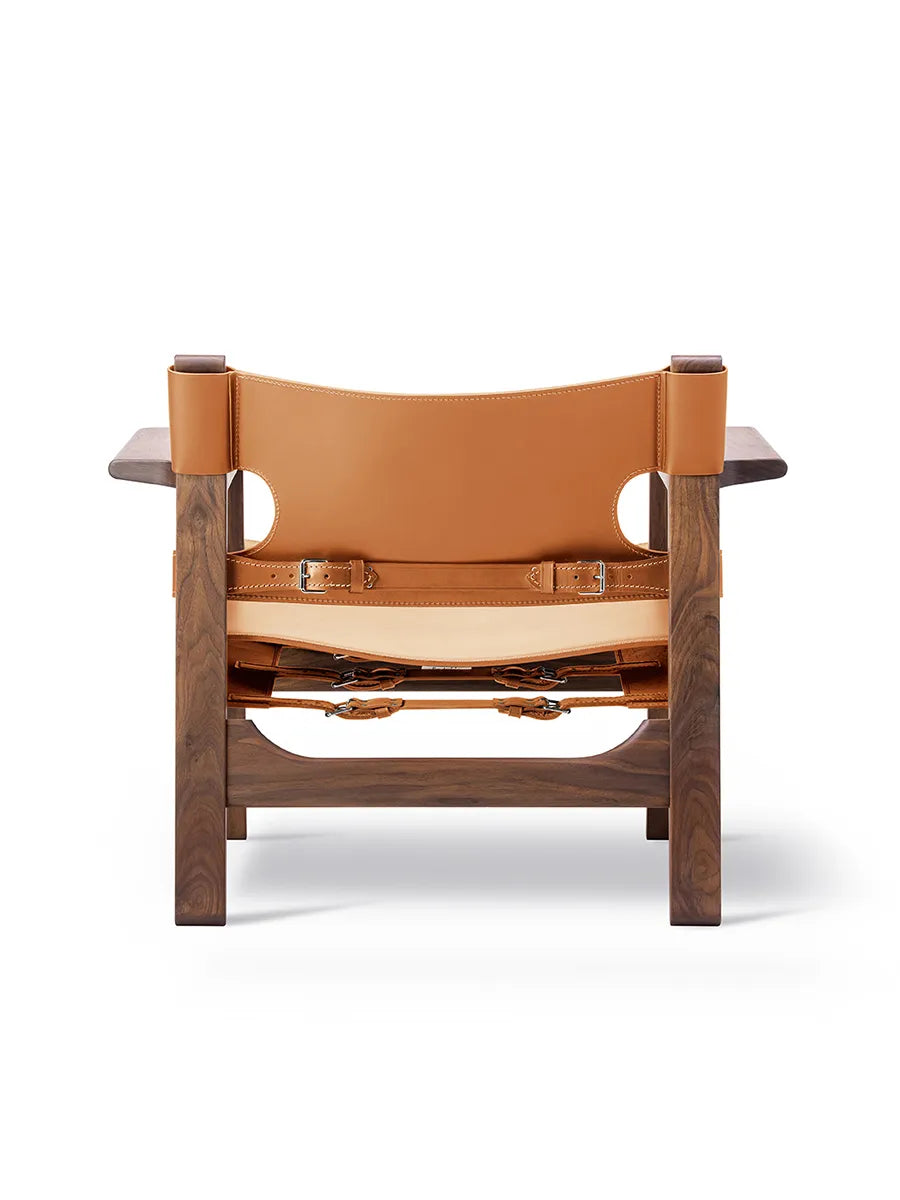 Den Spanske Stol i cognac læder, valnød olie af Børge Mogensen