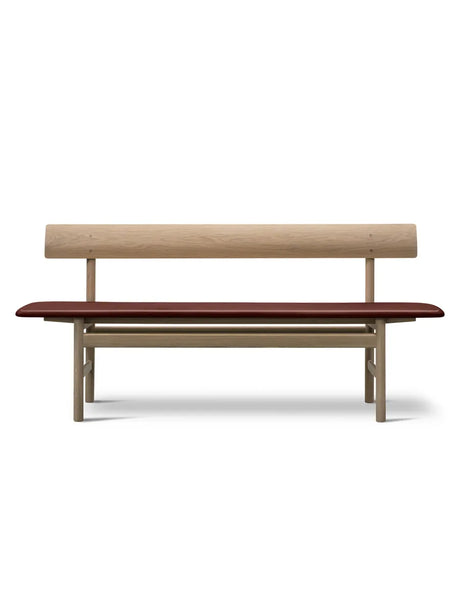 Bænk 3171 af Børge Mogensen - Omni Burnt Sienna 293 / Eg lys olie - Jacobsen Plus