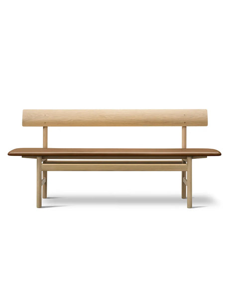 Bænk 3171 af Børge Mogensen - Omni Cognac 307 / Eg sæbe - Jacobsen Plus