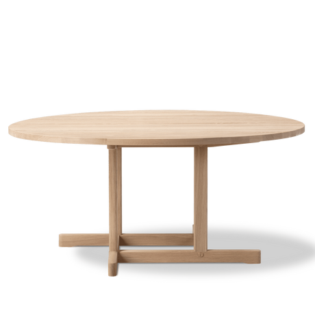 BM80 Shaker sofabord, rundt af Børge Mogensen - Eg / sæbe - Jacobsen Plus
