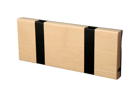 KNAX knagerække med to knager fra LoCa - Birk / Sorte knager - Jacobsen Plus