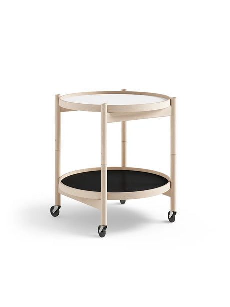 Bakkebord, Ø50 af Hans Bølling - Ubehandlet bøg / BASE (sort-hvid) - Jacobsen Plus