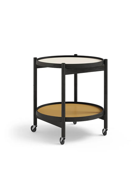 Bakkebord, Ø50 af Hans Bølling - Sortmalet eg / SUNNY (creme-gul) - Jacobsen Plus