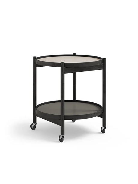 Bakkebord, Ø50 af Hans Bølling - Sortmalet eg / STONE (lys grå-mørk grå) - Jacobsen Plus